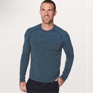 Lululemon Blue/Black Heather Long Sleeve